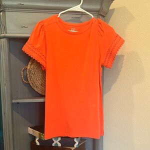 Crown & Ivy Coral Orange Short Sleeve Tee